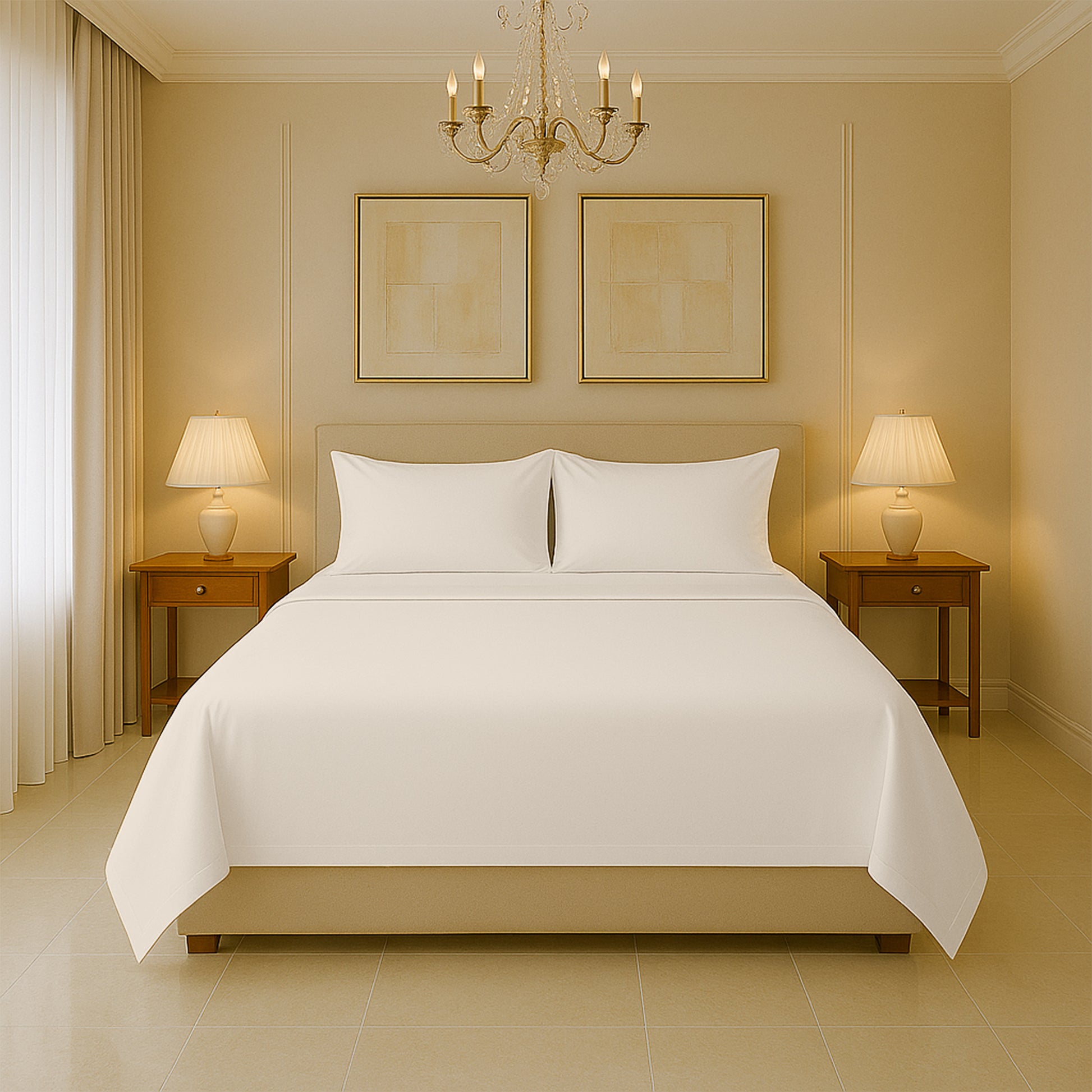 SGI Bedding 1000 thread count sheets set with flat sheet, fitted sheet, and pillowcases