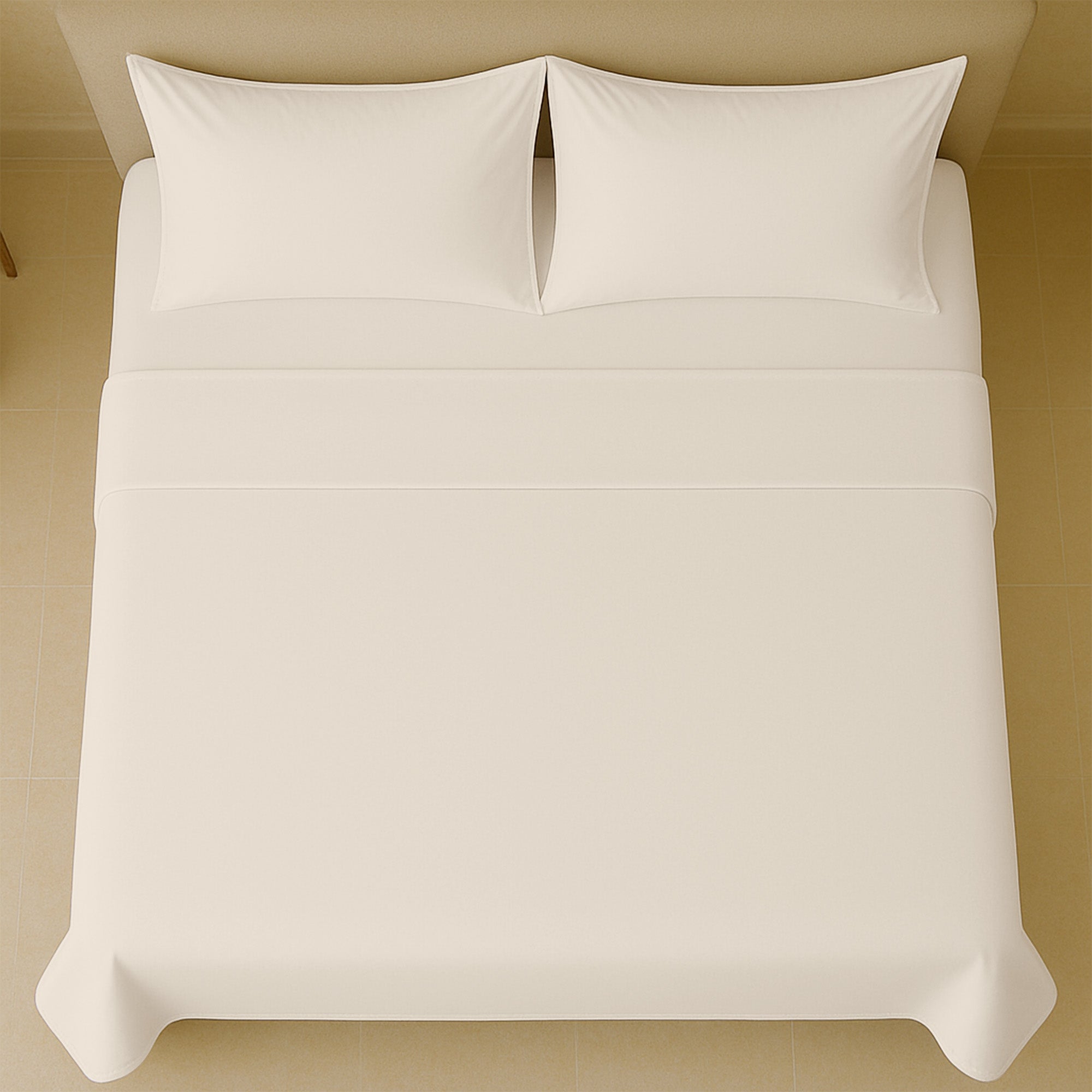 Premium 1000 count bed sheets made from Egyptian cotton neatly folded