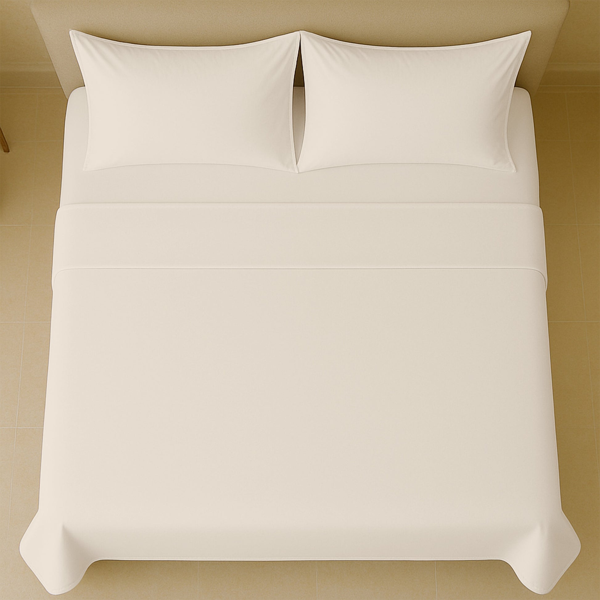 Premium 1000 count bed sheets made from Egyptian cotton neatly folded