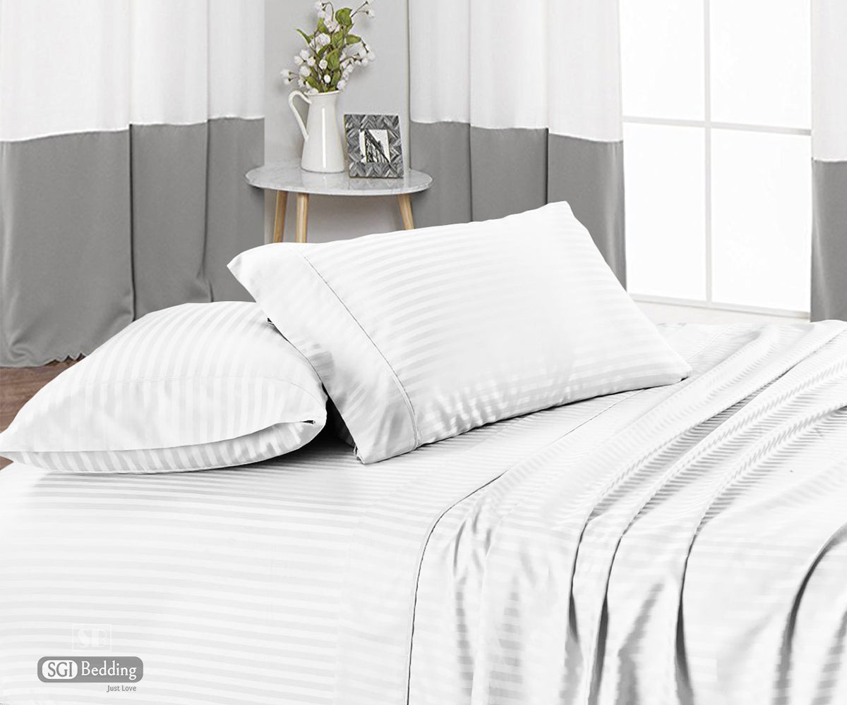 White Stripe Sheet Set