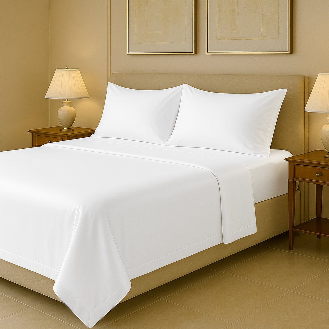 Luxury bamboo sheet set in cooling viscose fabric for king size bed