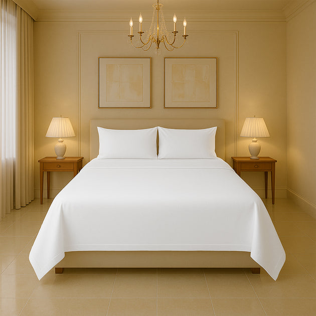 SGI Bedding 400 thread count cotton sheet set with flat sheet, fitted sheet, and pillowcases