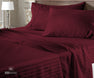 Wine Stripe Flat Sheets Set