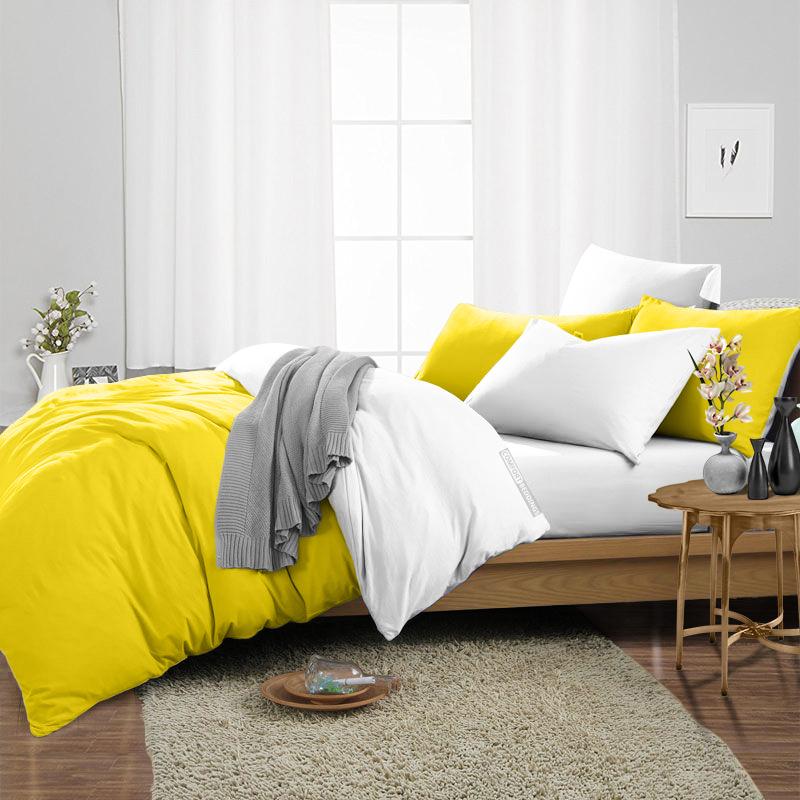 Yellow Reversible Duvet Cover