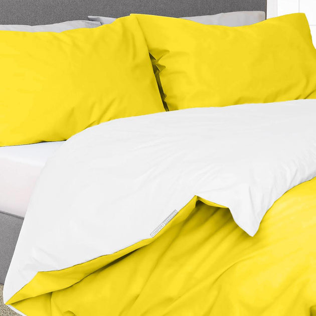 Yellow Reversible Duvet Covers Set