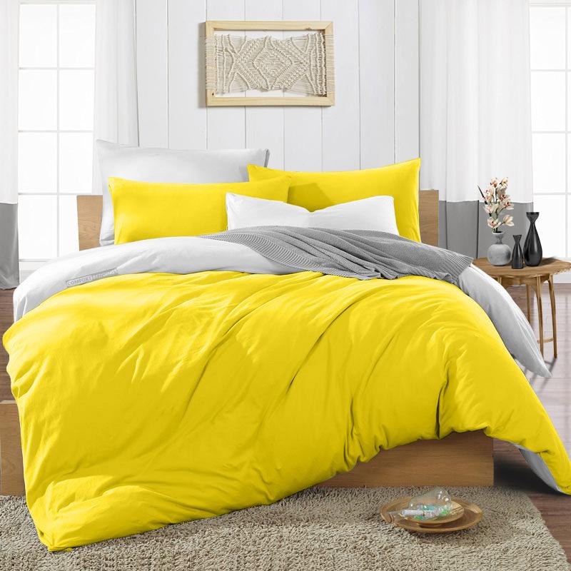 Yellow Reversible Duvet Cover Set