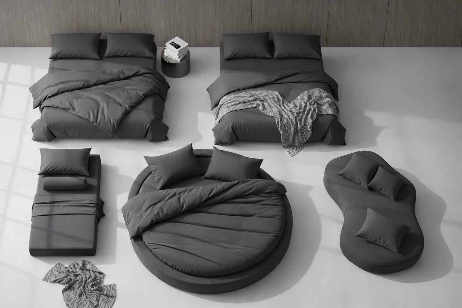 various shape and size of bedding available