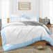 100% Egyptian Cotton Light blue Two Tone Duvet Cover