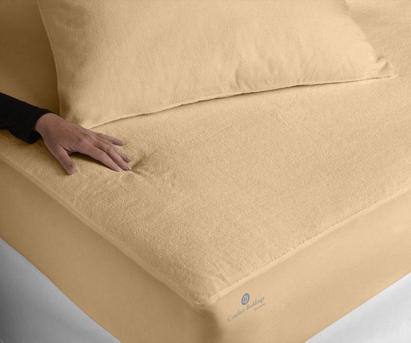 Taupe Terry Waterproof Mattress Protector