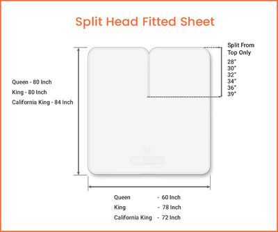 Luxury White Split Head Sheet Set 1000TC