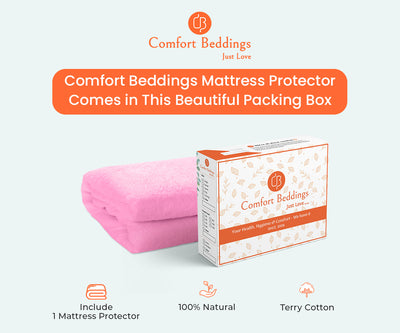 Pink Terry Waterproof Mattress Protector