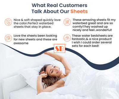 Luxury Peach Waterbed Sheets Set