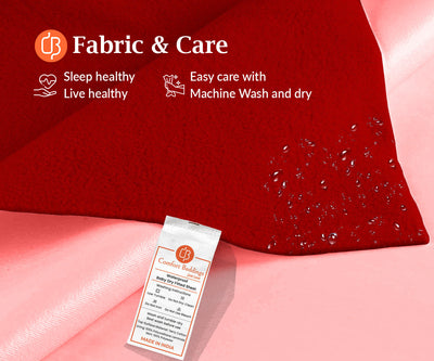 Wash care red baby dry fitted sheet