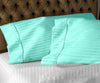 LUXURY AQUA BLUE STRIPE PILLOWCASES