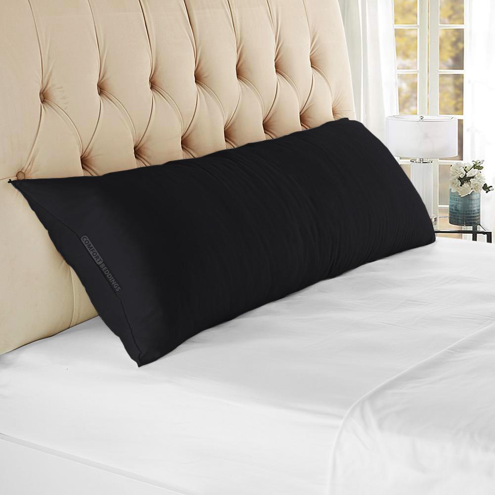 black 20x54 body pillow cover