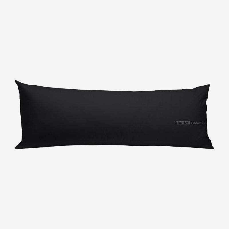 black 20x54 body pillow cover