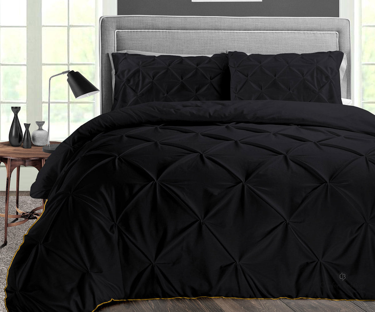Black Pinch Comforter Set