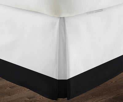 Luxury Black Two Tone Bed Skirt