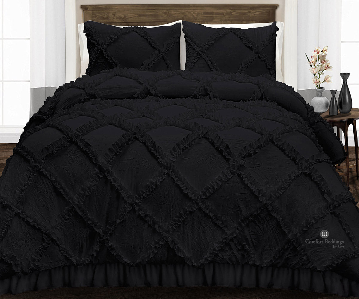 Black Diamond Ruffle Comforter
