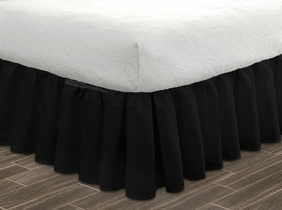 Luxury Black Ruffle Bed Skirt