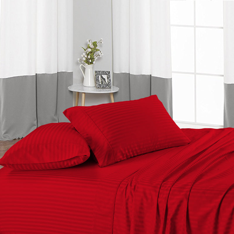 Blood-red Stripe Waterbed Sheets