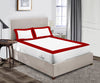 Luxury Blood Red with White Two Tone Fitted Sheets