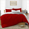 Blood Red Reversible Duvet Cover Set