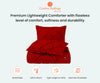 Blood Red Pinch Queen Size Comforter Set