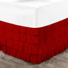 Blood Red Waterfall Ruffle Bed Skirt