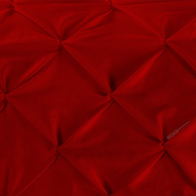 Luxury Blood Red Pinch Bed Runner Set 600TC