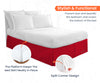 BLOOD RED PLEATED BED SKIRT