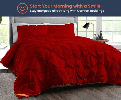 Blood Red Pinch King Size Comforters
