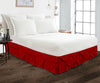 Blood Red Pinch Bed Skirt