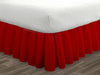 Luxurious Blood Red Ruffled Bed Skirt