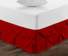 Blood Red Pinch Bed Skirt