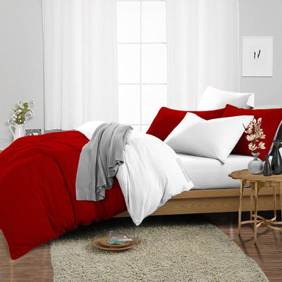 Blood Red Reversible Duvet Cover