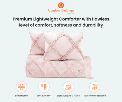Blush Diamond Ruffle Comforter
