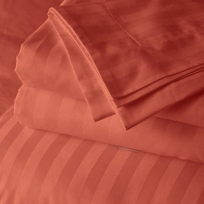 Brick red stripe body pillow case