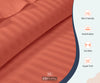 Brick Red Striped Sheet Set