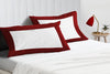 Luxury burgundy - white Two tone pillow cases