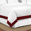 Trendy Burgundy Two Tone Duvet Cover