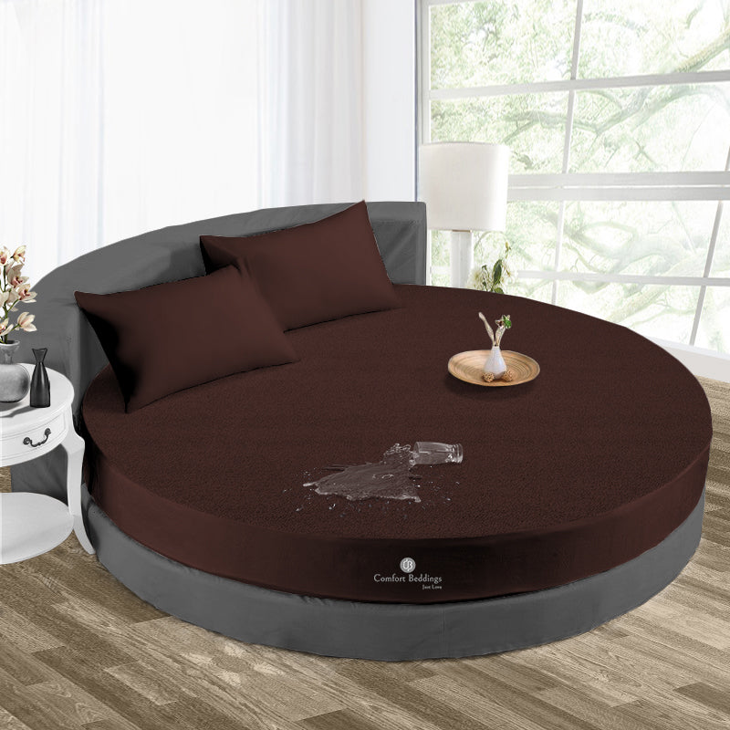 Chocolate Round Bed Mattress protector