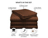 Chocolate Stripe Split Bed Sheets