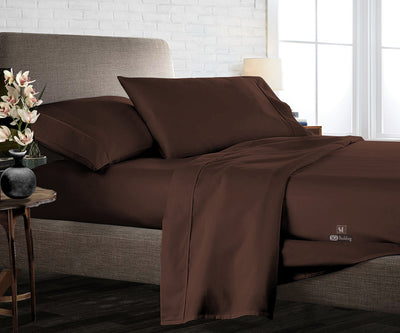 Chocolate Flat Bed Sheet Set