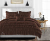 Best Selling Chocolate ruffled comforter