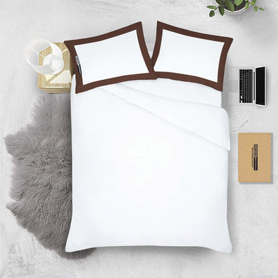 Luxury chocolate - white two tone pillow cases