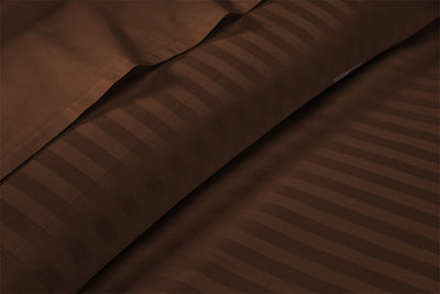 Chocolate Stripe Split King Sheets Set