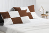 Luxury chocolate - white chex pillowcases