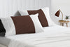 Luxury chocolate - white contrast pillowcases