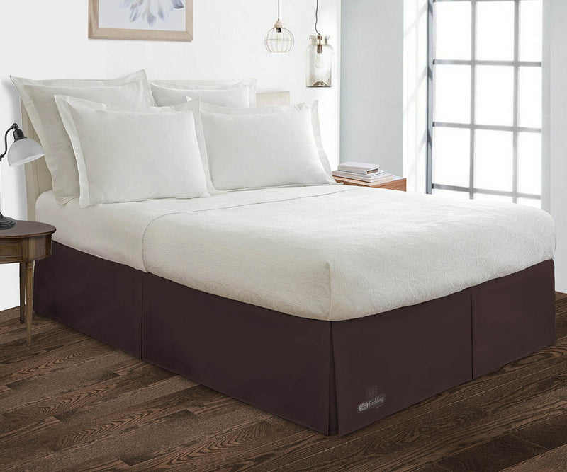 CHOCOLATE PLEATED BED SKIRT